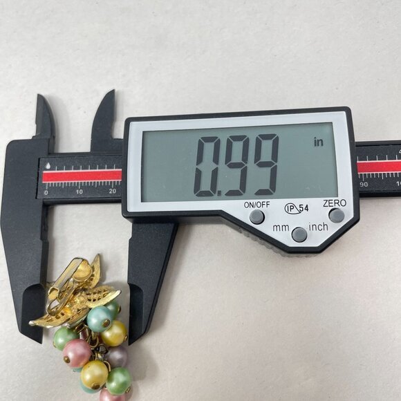 Vintage Pastel Grape Set Clip On‎ Earrings Convertible Brooch Necklace Pendant - Picture 7 of 12